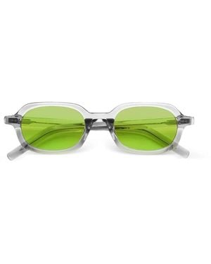 AKILA Psyche Rectangle-Frame Sunglasses - Green