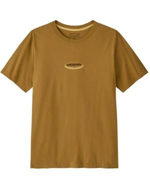 Patagonia 95 オーバルロゴ Tシャツ - ブラウン