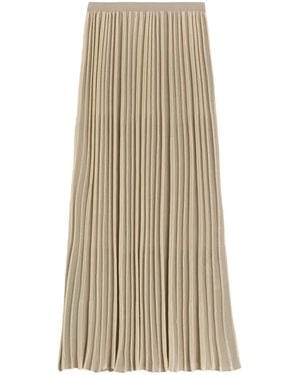 MACCAPANI Terry Pleated Skirt - Natural