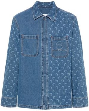 Marine Serre Moon Laser Overshirt - Blue