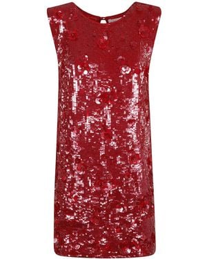 P.A.R.O.S.H. Sequined Mini Dress - Red