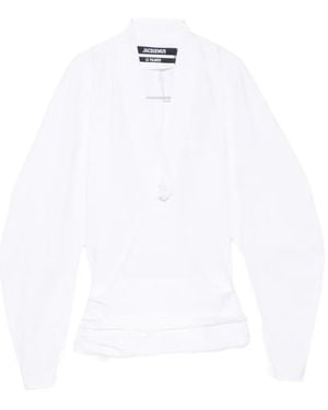 Jacquemus Colombe V-Neck Blouse - White
