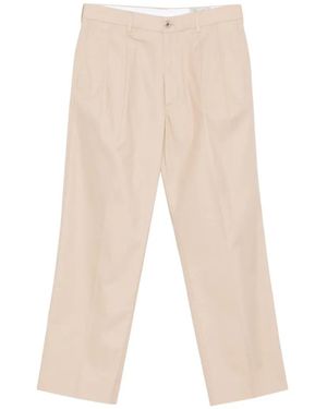 Pence Pantalon À Design Plissé - White