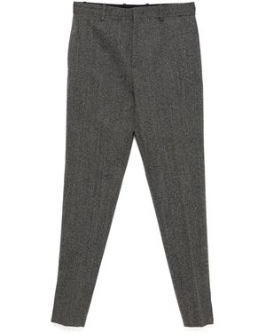 Jil Sander Textured Wool Tailored Trousers - Grey
