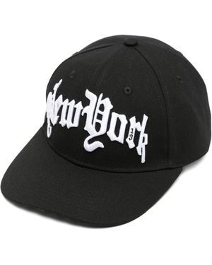 R13 New York-Embroidered Cap - Black