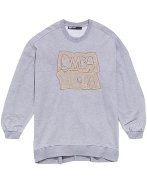 Bimba Y Lola Logo-Embroidered Sweatshirt - White