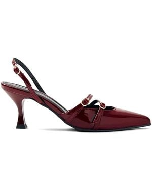Alohas 75Mm Leather Heeled Pumps - Purple