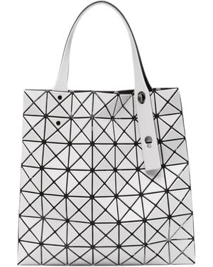 Issey Miyake Geometrisch gemusterter Prism Shopper - Weiß