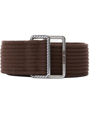 The Attico Gestreifter Gürtel - Braun