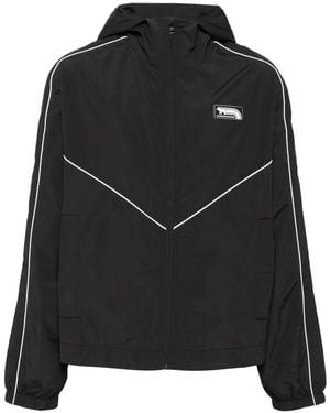 Maison Kitsuné Contrast Piping Hooded Jacket - Black