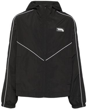 Maison Kitsuné Contrast Piping Hooded Jacket - Black