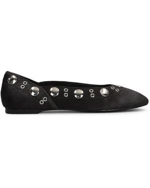 Bibi Lou Mati Ballerinas Stud-Embellished Ballet Flats - Black