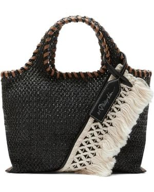 3.1 Phillip Lim Mini Market Fringe-Trim Tote Bag - Black
