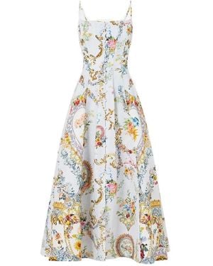 CAMILLA Ausgestelltes Seville Sweetheart Kleid - Weiß