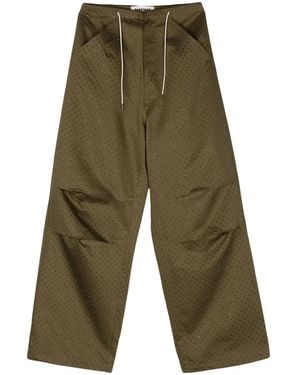 DARKPARK Daisy Rhinestone-Embellished Palazzo Trousers - Green
