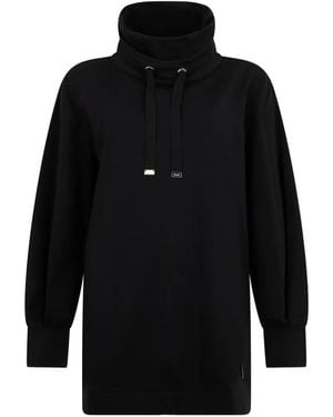 Moorer Drawstring Funnel-Neck Sweater - Black