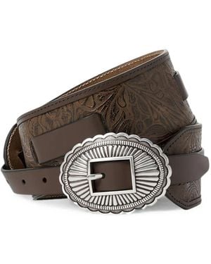 The Great Tooled Waist Belt - Brown