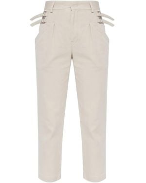 Isabel Marant Tiffenda Buckle-Detail Jeans - Natural