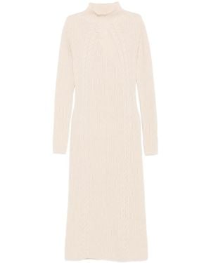 Max Mara Kleid mit Stehkragen - Weiß