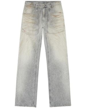 DIESEL Relaxed Jeans Regular-Waist D-Zeta - Gray