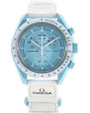 Omega X Swatch Bioceramic Moonswatch 42Mm Watch - Blue