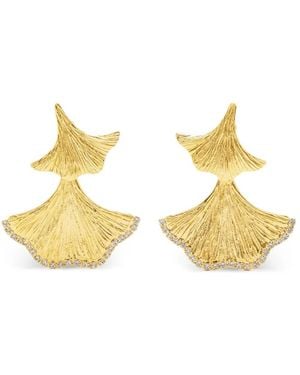 LYNYER Enchanted Flora Leaf-Embellished Earrings - Metallic