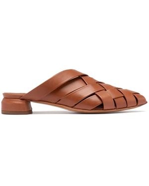 Officine Creative Leather Mules - Brown