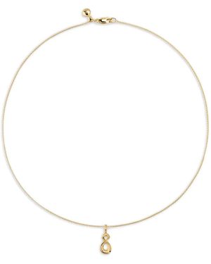 Monica Vinader Infinity Pendant Necklace - White