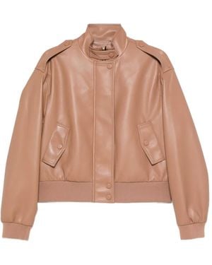 Twinset Buttoned Bomber Jacket - Natural