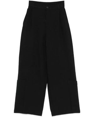 Y-3 Wide-Leg Pants - Black