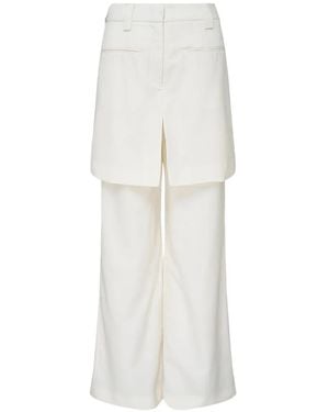 Club21 Collection Lila Layered-Design Trousers - White
