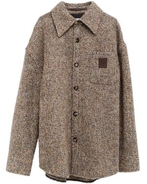 Loewe Button-Fastening Shirt Jacket - Brown