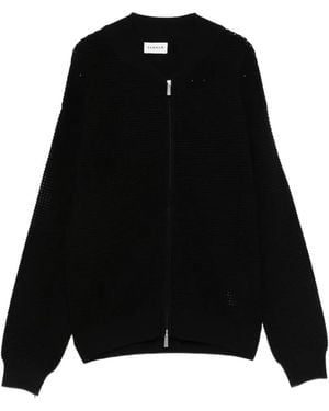 P.A.R.O.S.H. Zip-Up Loong-Sleeve Cardigan - Black