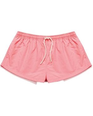 Mainless Drawstring Beach Mini Shorts - Pink