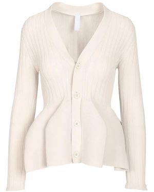 CFCL Pottery Peplum-Hem Cardigan - White