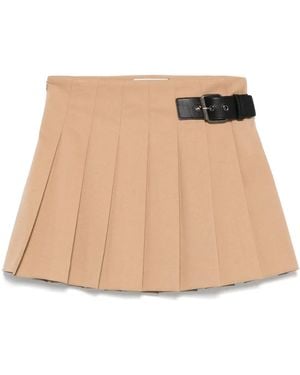 DUNST Pleated Mini Skirt - Natural