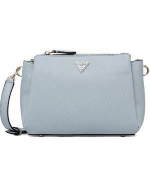 Guess Noelle Triangle-Logo Crossbody Bag - Grey