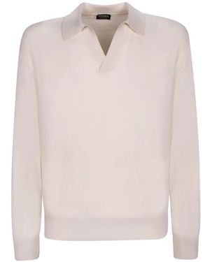 ZEGNA Jacquard-Knit Cashmere Jumper - White