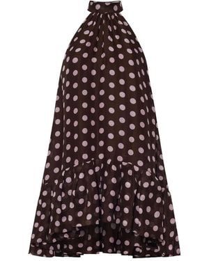 Cara Cara Abito Corto A Pois - Rosso