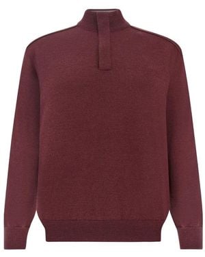 Paul & Shark Jersey Con Media Cremallera - Rojo