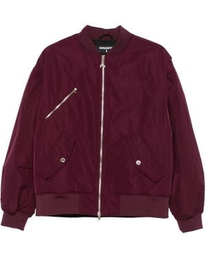 Patrizia Pepe Zip-Up Bomber Jacket - Purple