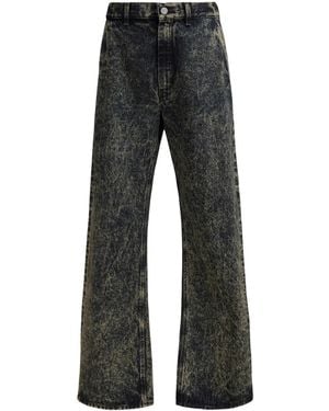 Marni Distressed-Effect Wide-Leg Jeans - Blue