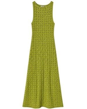 RETORI Openwork-Knit Maxi Dress - Green