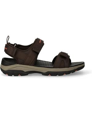 Skechers Tresmen Ryer Logo-Detail Sandals - Black