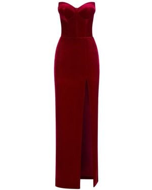 IMROSKA Vestido Largo 24 - Rojo