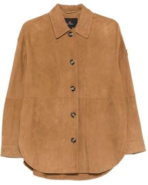 Peuterey Lya Leather Overshirt - Brown