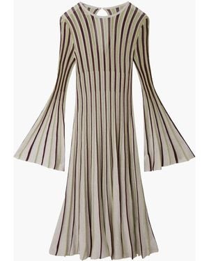 Stella McCartney Maxikleid Mit Lurex-Detail - Grau