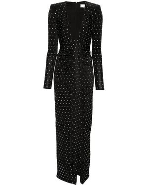 Nissa Crystal-Embellished Maxi Dress - Black