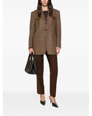 Tagliatore Prince Of Wales Check Single-Breasted Blazer - Natural