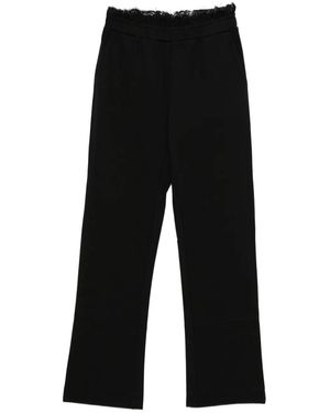 Twinset Lace-Trim Trousers - Black